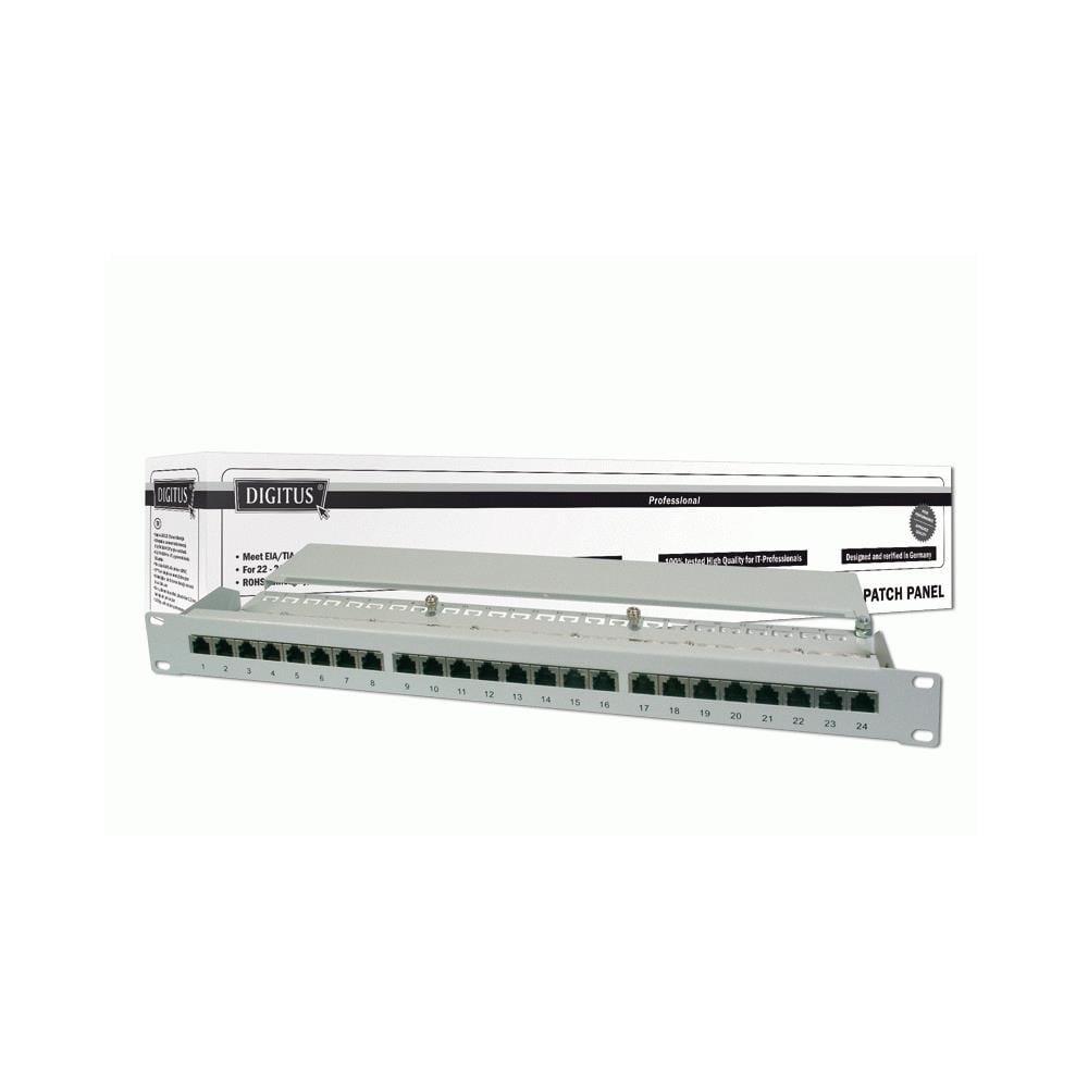 19" CAT 5e patch panel, Cat. 5e, RJ45 FM Cat 5e, EN-50173 ISO / IEC 11801 - Foto 1